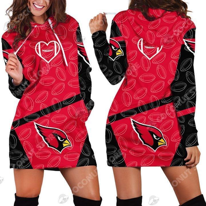 arizona cardinals nfl cardinals fan 3d printed hoodie dress 3d