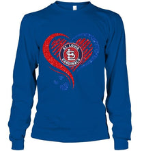 Load image into Gallery viewer, St Louis Cardinals heart glittering shirt