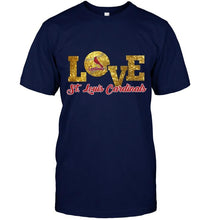 Load image into Gallery viewer, Love St Louis Cardinals glittering T Shirt