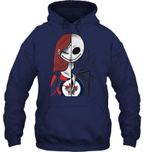 Load image into Gallery viewer, Winnipeg Jets Jack Skellington Sally halloween fan shirt