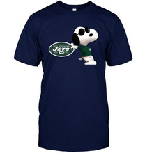Load image into Gallery viewer, New York Jets snoopy sun glasses proud fan hoodie