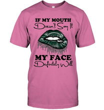 Load image into Gallery viewer, If my mouth doesn't say it my face definitely will New York Jets lips shirt
