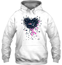 Load image into Gallery viewer, New England Patriots tiny heart love shaped br east cancer shirt
