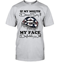 Load image into Gallery viewer, If my mouth doesn't say it my face definitely will Winnipeg Jets lips shirt