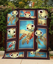 Load image into Gallery viewer, Turtle finding nemo 3d quilt blanket
