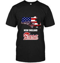 Load image into Gallery viewer, New England Patriots Massachusetts 4th July independence day american flag shirt