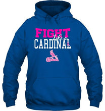 Load image into Gallery viewer, Fight like a Cardinal St Louis Cardinals br east cancer support fan shirt