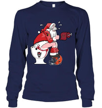 Load image into Gallery viewer, Santa Louisville Cardinals in bathroom shirt