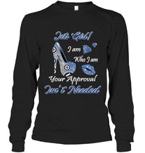 Load image into Gallery viewer, Winnipeg Jets girl i am who i am your approval isn't needed high heel lips diamond glitter pattern t shirt