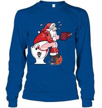 Load image into Gallery viewer, Santa Louisville Cardinals in bathroom shirt
