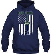 Load image into Gallery viewer, New York New York Jets New York Yankees american flag shirt