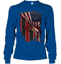 Load image into Gallery viewer, Arizona Cardinals american flag fan hoodie