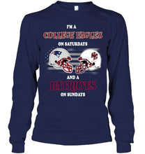 Load image into Gallery viewer, I'm Boston College Eagles on Saturdays and New England Patriots on Sundays shirt