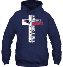 Load image into Gallery viewer, All I need today is a little bit of New England Patriots a whole lot of jesus shirt