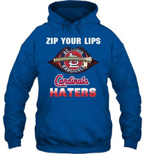 Load image into Gallery viewer, Zip your lips St Louis Cardinals haters shirt