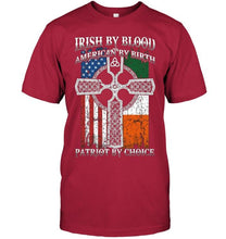 Load image into Gallery viewer, Irish by blood american by birth patriot by choice 2 Black T Shirt