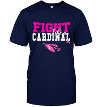 Load image into Gallery viewer, Fight like a Cardinal Arizona Cardinals br east cancer support fan shirt