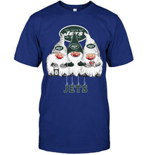 Load image into Gallery viewer, New York Jets norway christmas gnomies elves fan t shirt