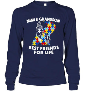 Autism mimi & grandson best friends for life shirt