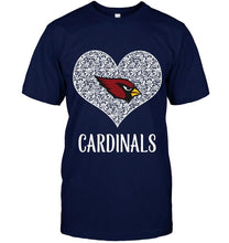 Load image into Gallery viewer, Arizona Cardinals heart floral pattern shirt