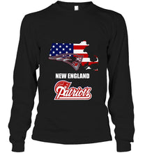 Load image into Gallery viewer, New England Patriots Massachusetts 4th July independence day american flag shirt