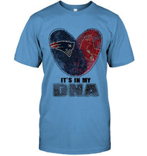 Load image into Gallery viewer, New England Patriots and Boston Red Sox it's my dna love fingerprints shirt