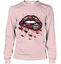 Load image into Gallery viewer, Arizona Cardinals heart glitter pattern lips shirt