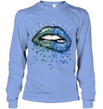 Load image into Gallery viewer, New York Jets and Buffalo Bulls glitter pattern sexy lips t shirt