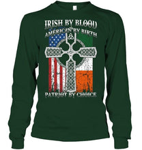 Load image into Gallery viewer, Irish by blood american by birth patriot by choice 2 Black T Shirt