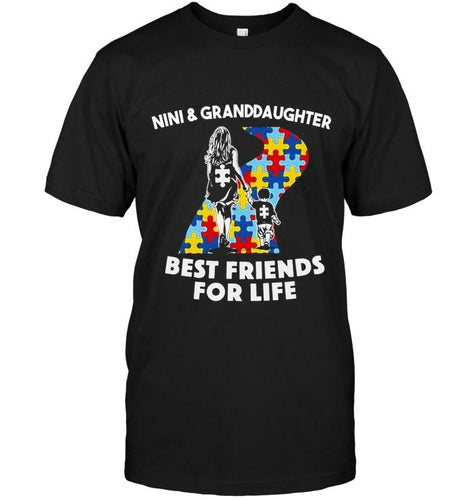 Autism nini & granddaughter best friends for life shirt