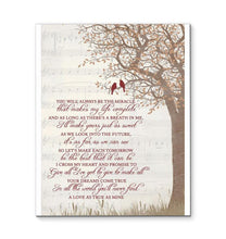 Load image into Gallery viewer, George Strait I cross my heart with lyrics bird tree canvas