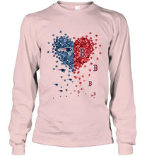 Load image into Gallery viewer, New england patriots and boston red sox tiny heart love shape shirt