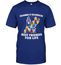 Load image into Gallery viewer, Autism gramma &amp; grandson best friends for life shirt