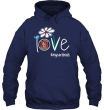 Load image into Gallery viewer, Love my Cardinals St Louis Cardinals daisy fan shirt