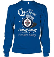 Load image into Gallery viewer, Winnipeg Jets Queen classy sasy and a bit smart asy shirt