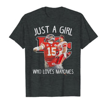 Load image into Gallery viewer, Kansas City Chiefs Just a girl who loves Mahomes shirt by Moteefes store Classic Men's T-Shirt