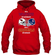 Load image into Gallery viewer, I'm Arizona Wildcats on Saturdays and Arizona Cardinals on Sundays shirt