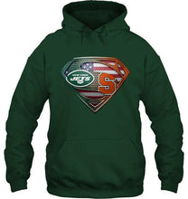 Load image into Gallery viewer, New York Jets and Syracuse Orange superman american flag layer shirt