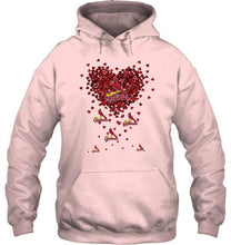 Load image into Gallery viewer, St Louis Cardinals tiny hearts shape hoodie