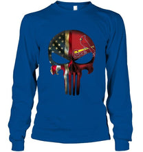 Load image into Gallery viewer, St Louis Cardinals skull american flag shirt