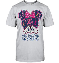 Load image into Gallery viewer, New England Patriots minnie br east cancer love shirt