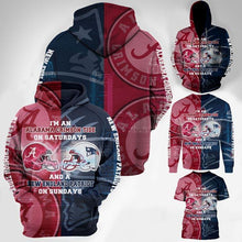 Load image into Gallery viewer, im a alabama crimson tide on saturdays and new england patriots on sundays 3d printed hoodie