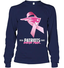 Load image into Gallery viewer, New England Patriots real fans wear pink br east cancer support shirt