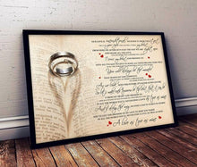 Load image into Gallery viewer, george strait i cross my heart lyric a love as true as mine our love is unconditional lyrics wedding ring poster canvas