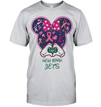 Load image into Gallery viewer, New York Jets minnie br east cancer love shirt