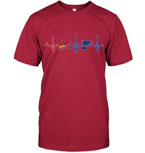 Load image into Gallery viewer, St Louis Cardinals St Louis Blues heartbeat shirt