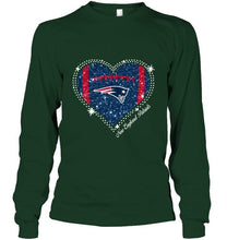 Load image into Gallery viewer, New England Patriots heart glitter pattern fan simpson shirt