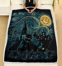 Load image into Gallery viewer, harry potter starry night quilt blanket
