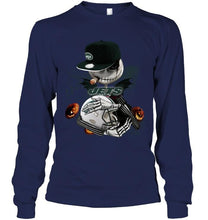 Load image into Gallery viewer, Fear the New York Jets jack skellington halloween harvest field shirt