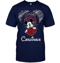 Load image into Gallery viewer, Mickey loves Arizona Cardinals fan hoodie